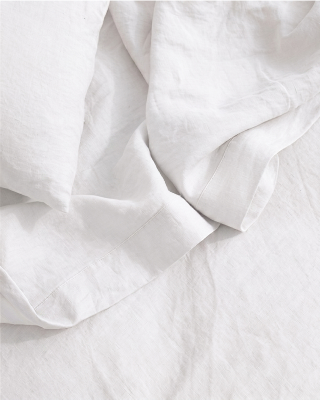 Linen Flat Sheet - White
