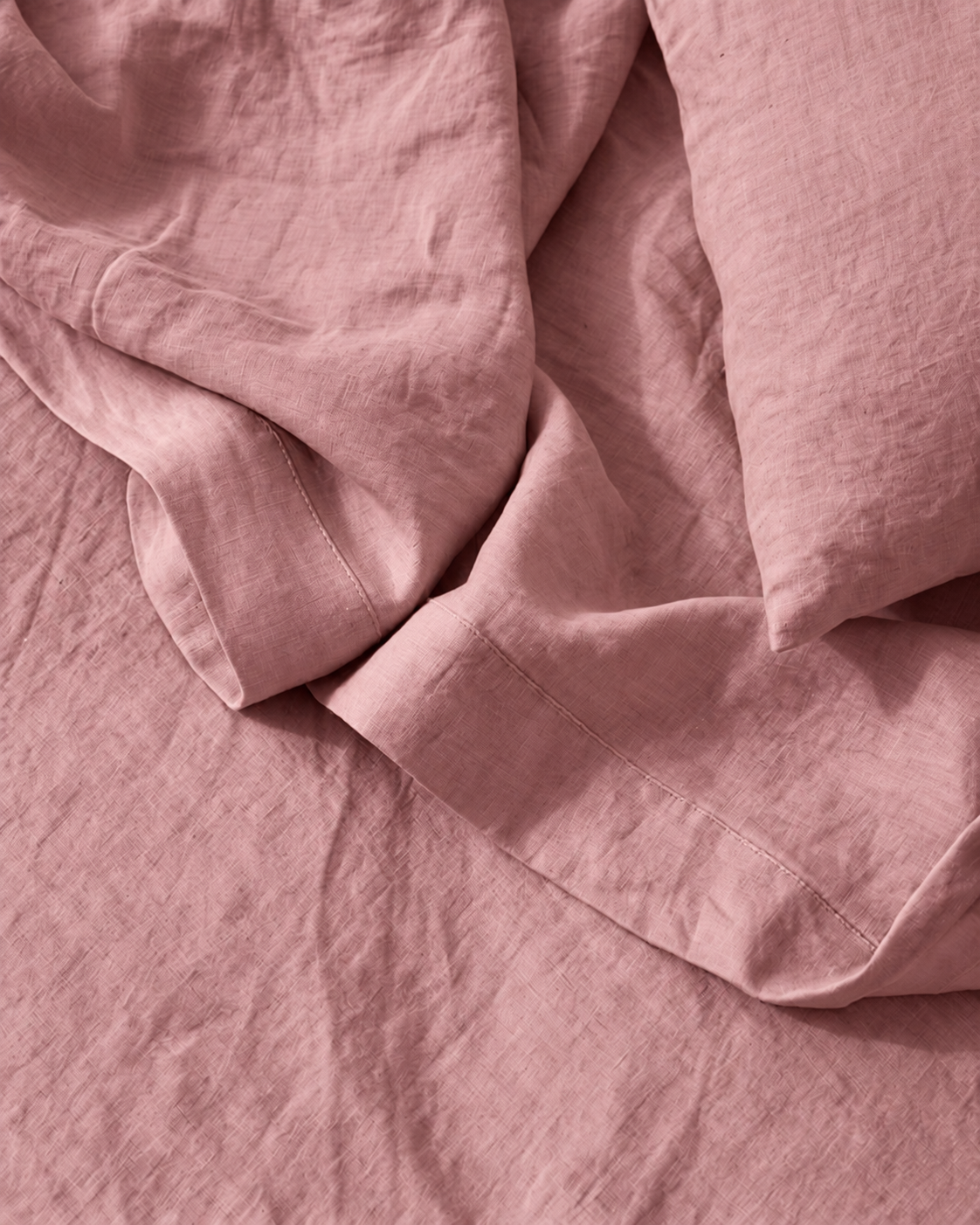 Linen Flat Sheet - Lavender Rosé
