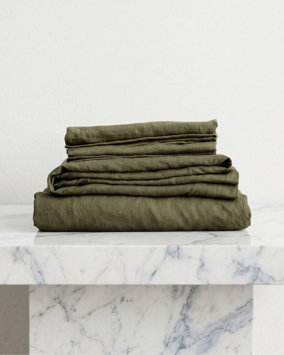 Linen Duvet Cover - Olive