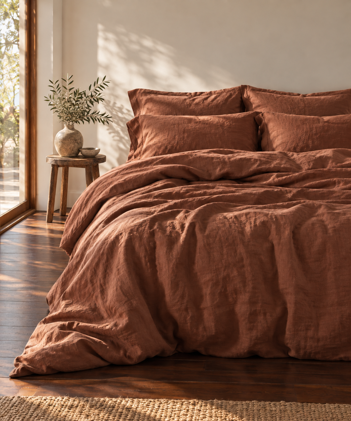 Linen Flat Sheet - Ganache