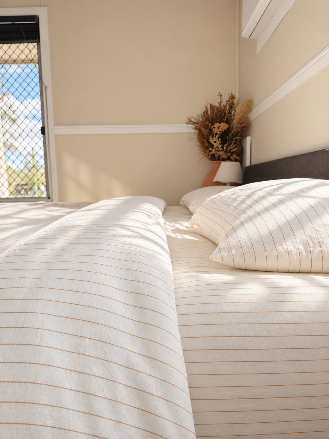 Linen Pillowcases - Sienna Stripe (Set of 2)