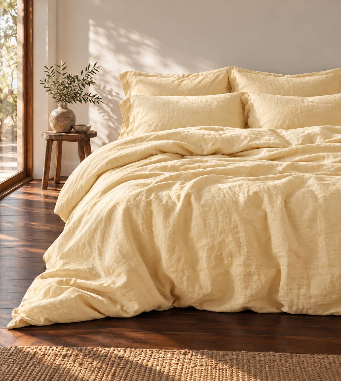 Linen Bedding Set - Butter (10% off)