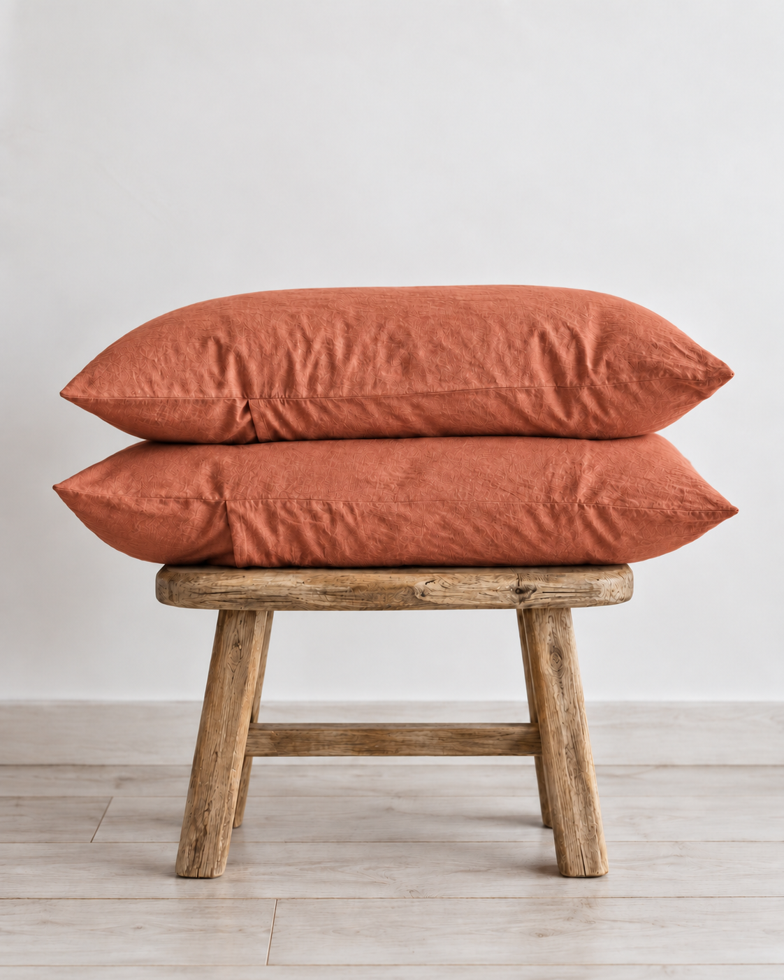 Linen Flat Sheet - Terracotta