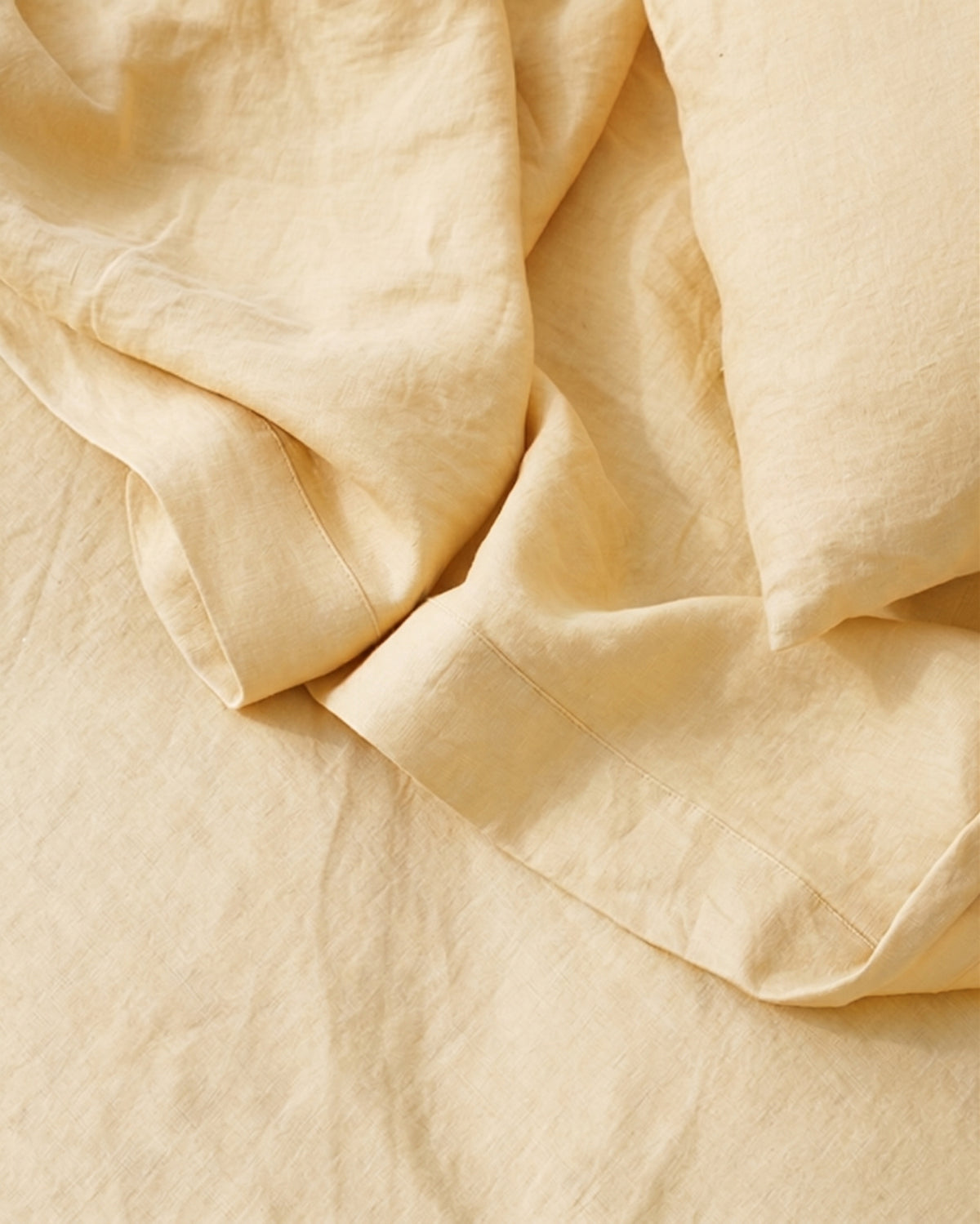 Linen Fitted Sheet - Butter