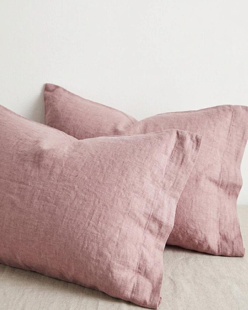 Linen Pillowcases - Lavender Rosé (Set of 2)