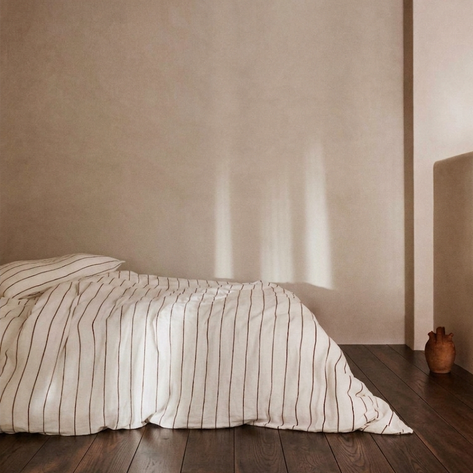 Linen Duvet Cover - Sienna Stripe-2