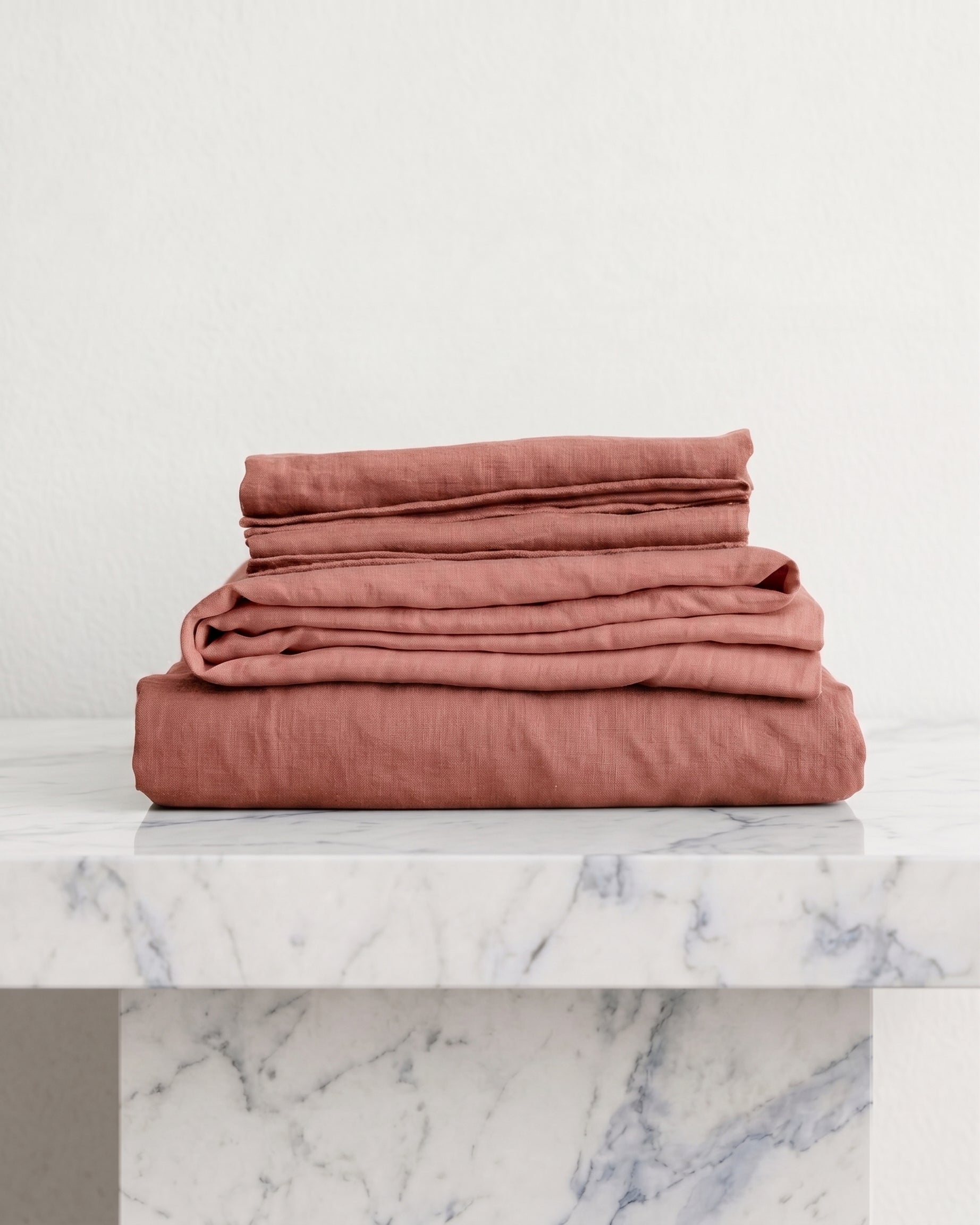 Linen Duvet Cover - Terracotta