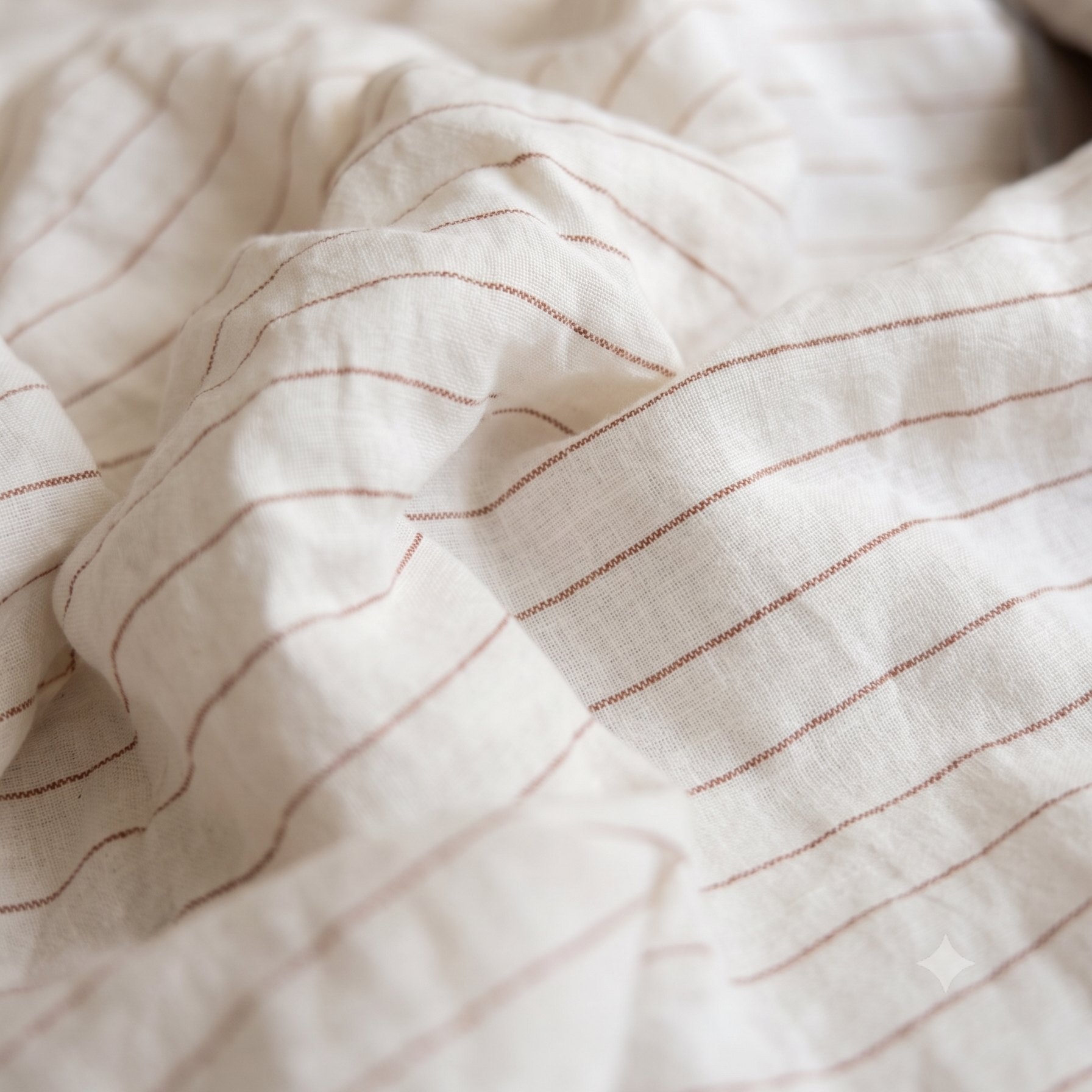 Linen Flat Sheet - Sienna Stripe-1