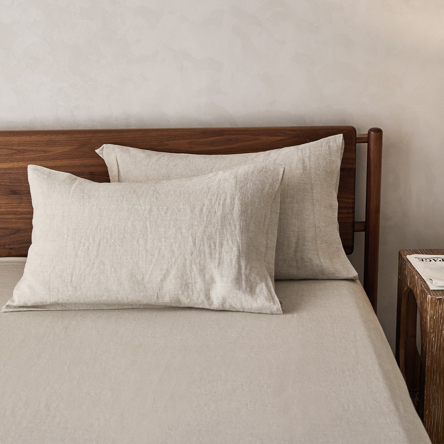 Linen Pillowcases - Stone (Set of 2)-2
