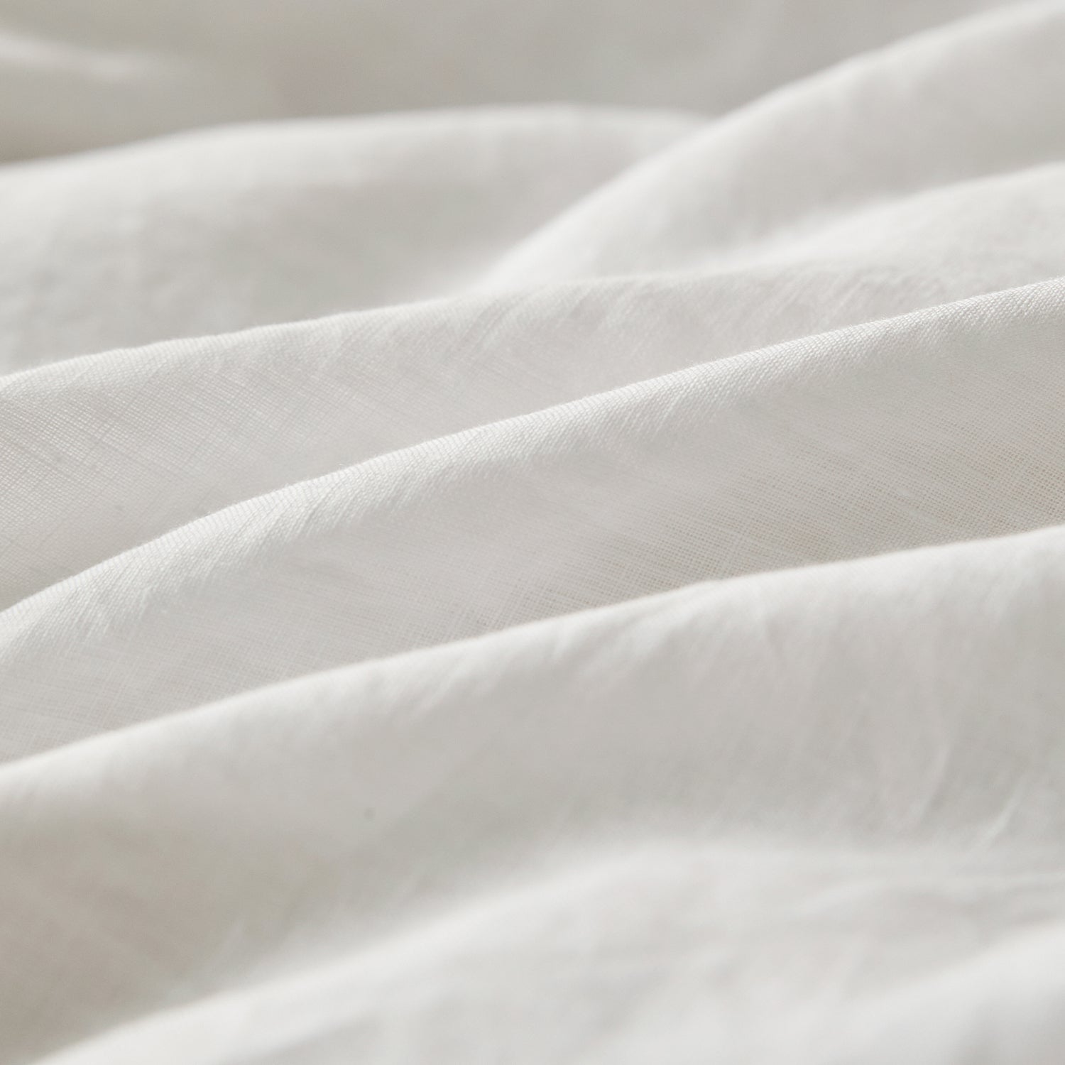 Linen Fitted Sheet - White-3