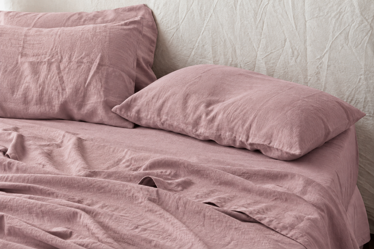 Linen Duvet Cover - Lavender Rosé