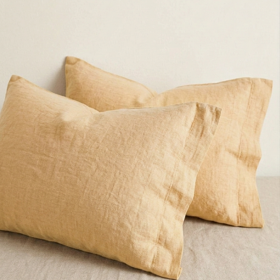 Linen Fitted Sheet - Butter