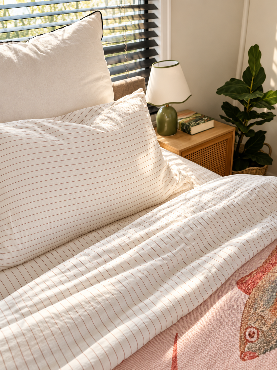 Linen Bedding Set - Sienna Stripe (10% off)