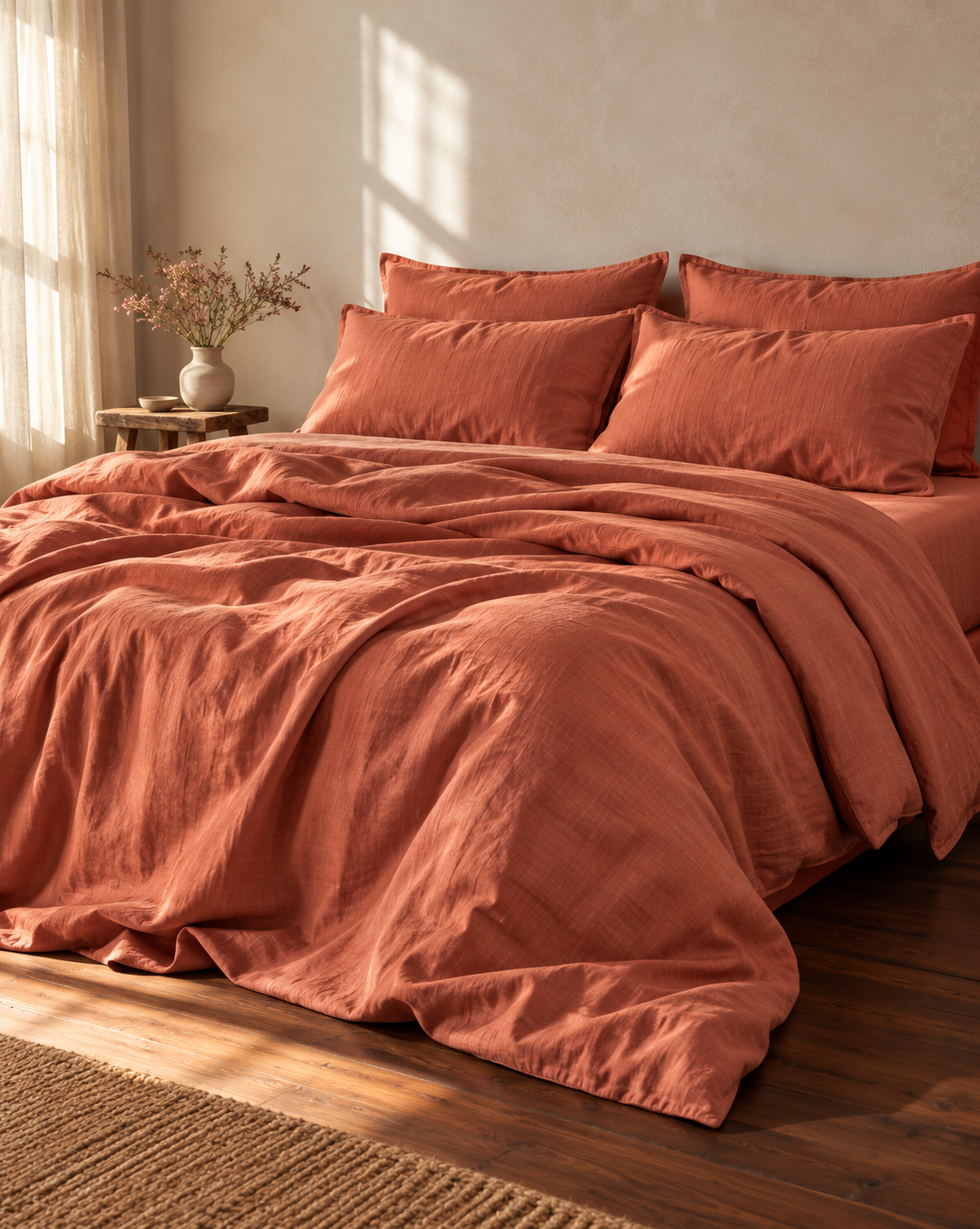 Linen Pillowcases - Terracotta (Set of 2)