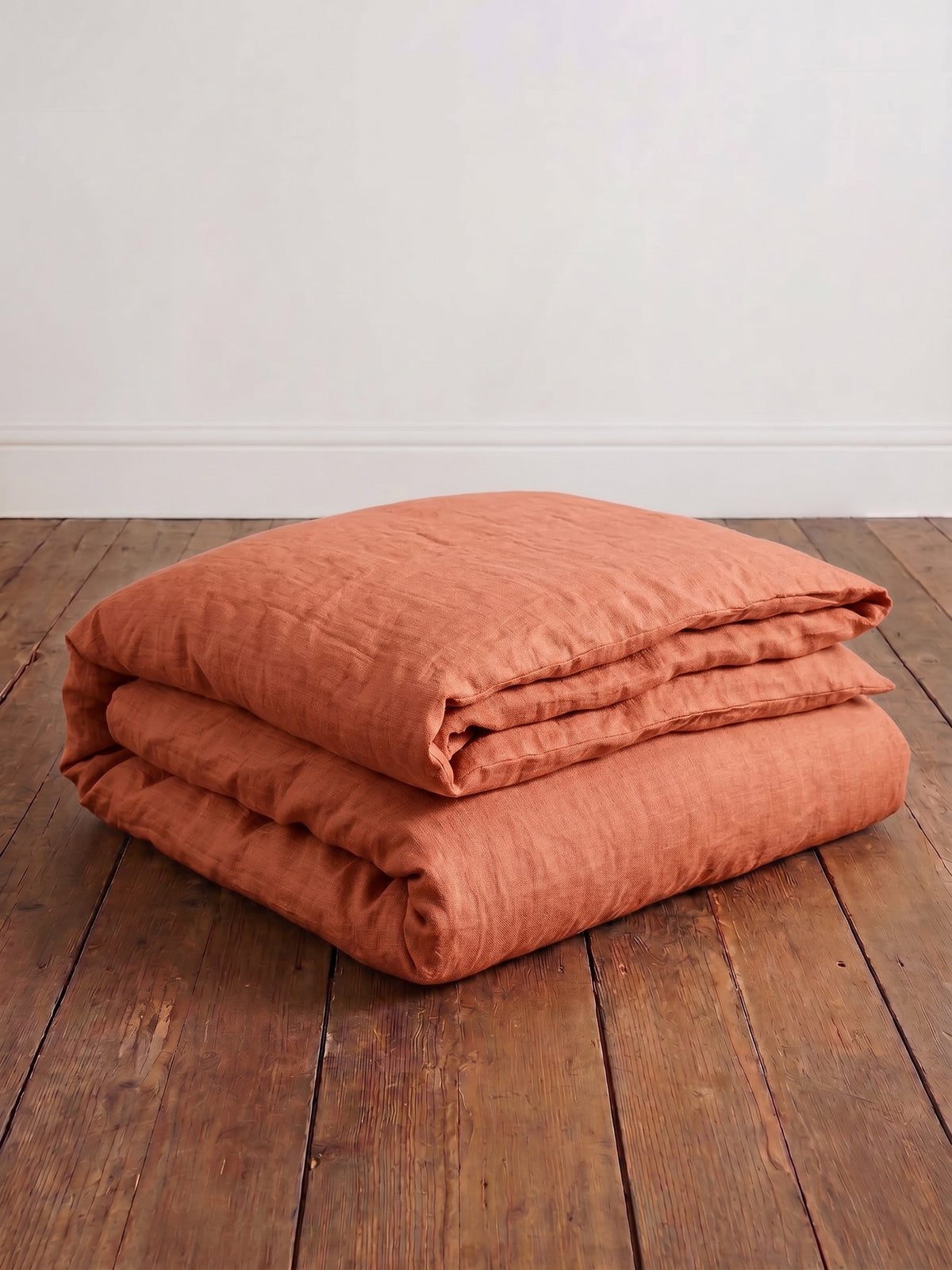 Linen Duvet Cover - Terracotta